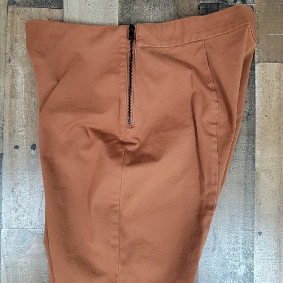 Everlane Womens 8 Brown The Work Cropped Ankle Pants Elastic Waistband Pull On‎ - Picture 4 of 12